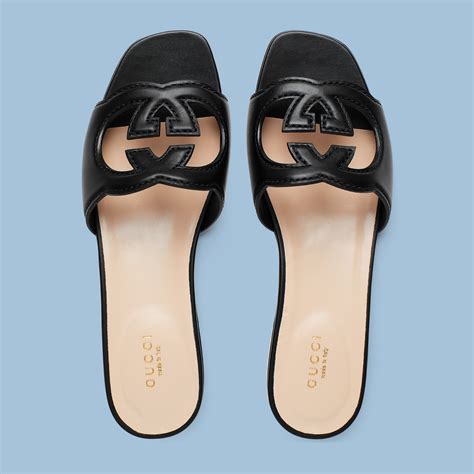 gucci women's slide with interlocking g|gucci slides for women cheap.